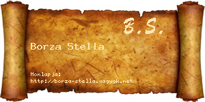 Borza Stella névjegykártya