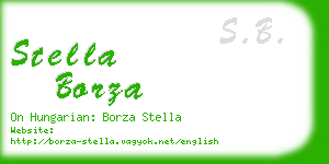 stella borza business card
